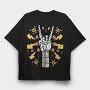 Skeleton Hand Guitar, Tricou Oversize Barbati (Unisex)