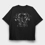 Labrador Retriever Monochrome, Tricou Oversize Barbati (Unisex)