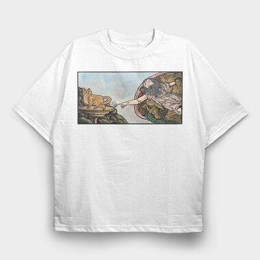 Creation Moment Cat, Tricou Oversize Barbati (Unisex)