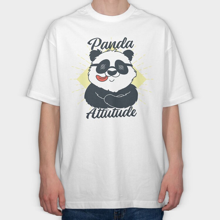 Panda Attitude, Tricou Oversize Barbati (Unisex)