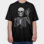 Skeleton Ok Sign, Tricou Oversize Barbati (Unisex)