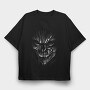 Creepy Monochrome Skeleton, Tricou Oversize Barbati (Unisex)