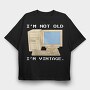 Vintage Computer, Tricou Oversize Barbati (Unisex)