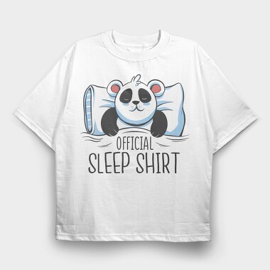 Panda Sleep, Tricou Oversize Barbati (Unisex)