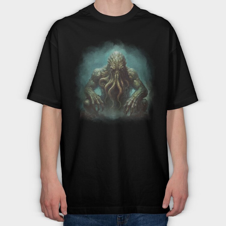 Cthulhu Monster, Tricou Oversize Barbati (Unisex)