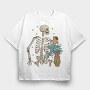 Skeleton Watering the Plant, Tricou Oversize Barbati (Unisex)