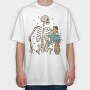 Skeleton Watering the Plant, Tricou Oversize Barbati (Unisex)