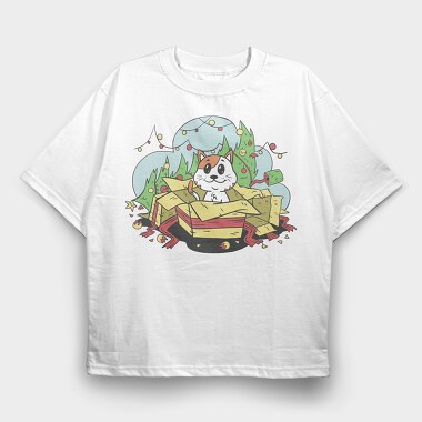 Gift Cat, Tricou Oversize Barbati (Unisex)