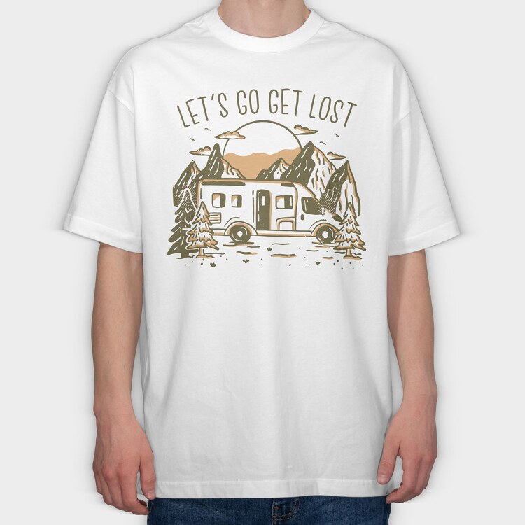 Lets Get Lost Van, Tricou Oversize Barbati (Unisex)