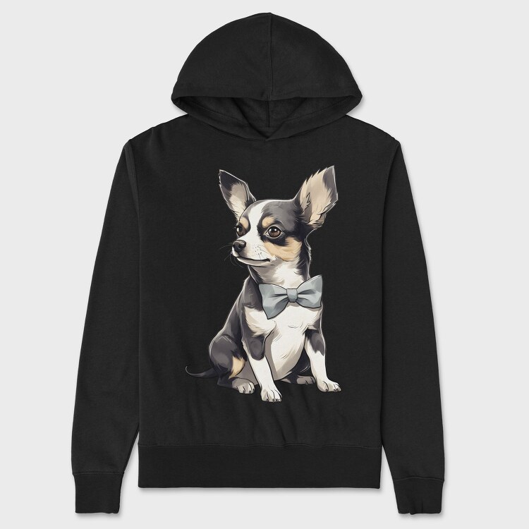 Chihuahua Bow, Hanorac Oversize Barbati (Unisex)