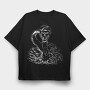 Patched Flamingo Portrait, Tricou Oversize Barbati (Unisex)