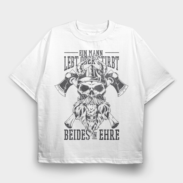Skull Axes, Tricou Oversize Barbati (Unisex)
