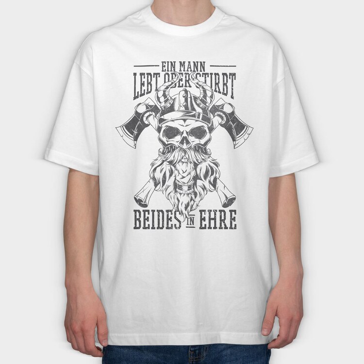 Skull Axes, Tricou Oversize Barbati (Unisex)