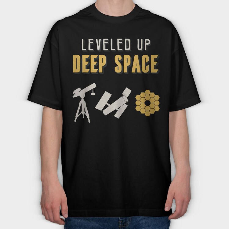 Leveled Up Telescopes, Tricou Oversize Barbati (Unisex)