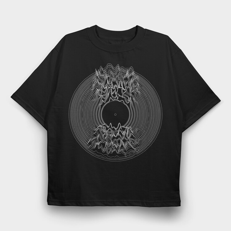 Vinyl Waves, Tricou Oversize Barbati (Unisex)