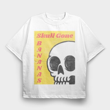 Skull Bananas, Tricou Oversize Barbati (Unisex)