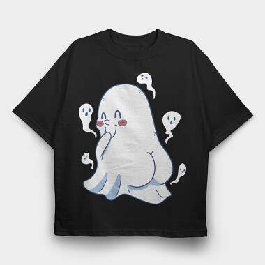 Cute Ghost, Tricou Oversize Barbati (Unisex)