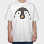 Penguin Face, Tricou Oversize Barbati (Unisex)
