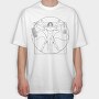 Vitruvian Man Video Games, Tricou Oversize Barbati (Unisex)