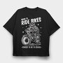 Born to Ride Bikes Forced to Go to School, Tricou Oversize Barbati (Unisex)