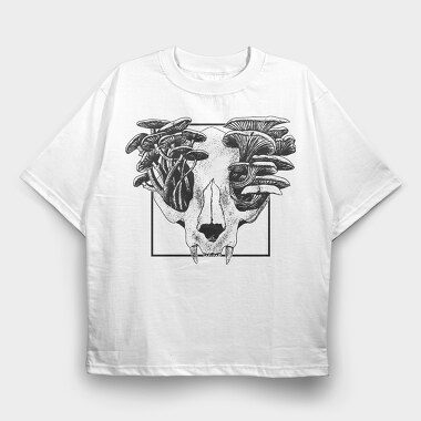 Skull Fungi, Tricou Oversize Barbati (Unisex)