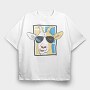 Goat With Sunglasses, Tricou Oversize Barbati (Unisex)