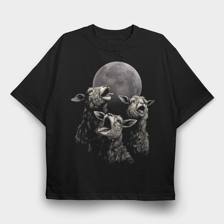 Goats Moon, Tricou Oversize Barbati (Unisex)