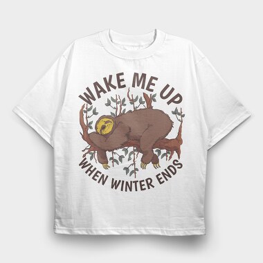 Wake Me Up When Winter Ends, Tricou Oversize Barbati (Unisex)