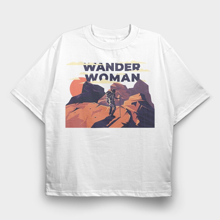 Wander Woman, Tricou Oversize Barbati (Unisex)