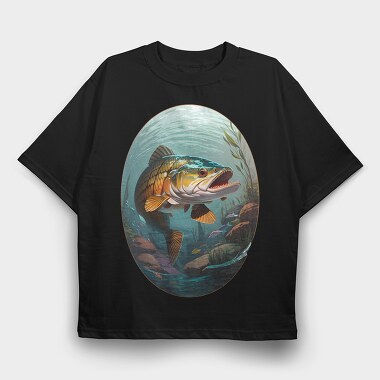 Pikewater Fish, Tricou Oversize Barbati (Unisex)