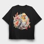 Watercolor Birdd, Tricou Oversize Barbati (Unisex)