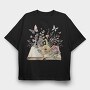 Watercolor Book Flowers, Tricou Oversize Barbati (Unisex)