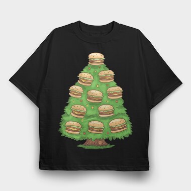 Burger Tree, Tricou Oversize Barbati (Unisex)