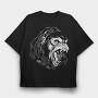 Gorilla Monochrome, Tricou Oversize Barbati (Unisex)