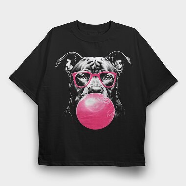 Pitbull Bubblegum, Tricou Oversize Barbati (Unisex)