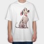 Dalmata Dog Cartoon, Tricou Oversize Barbati (Unisex)