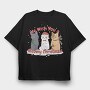 We Wish You a Meowy Christmas, Tricou Oversize Barbati (Unisex)