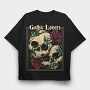 Skulls Roses, Tricou Oversize Barbati (Unisex)