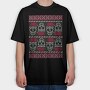 Skulls Ugly Sweater, Tricou Oversize Barbati (Unisex)