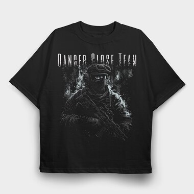 Danger Close Team, Tricou Oversize Barbati (Unisex)