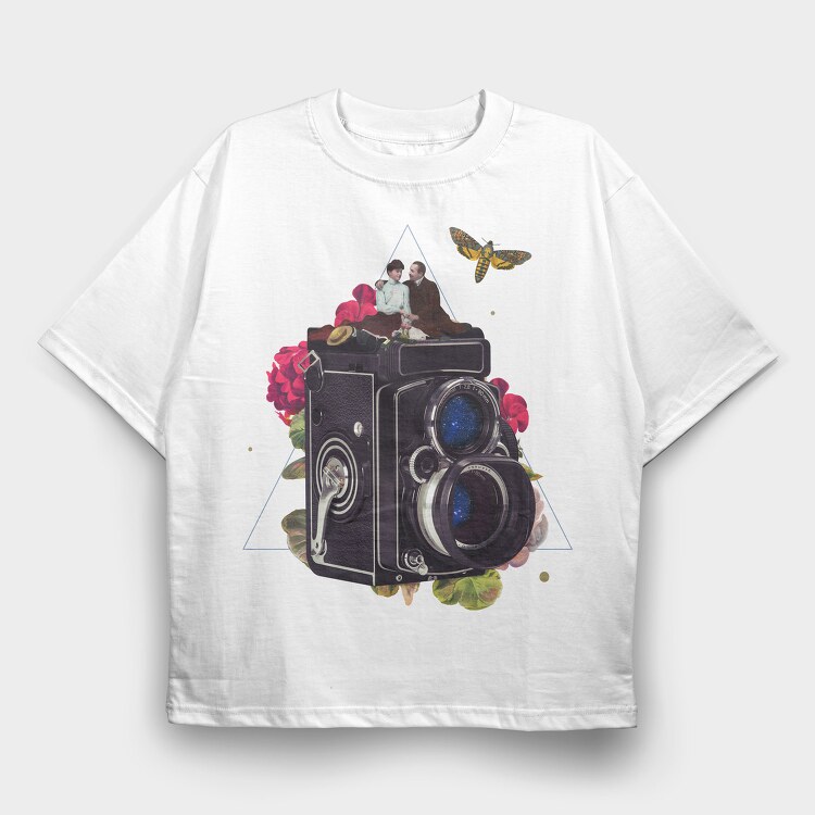 Camera Lovers, Tricou Oversize Barbati (Unisex)
