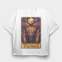 Pixelart Tarot Card the Devil, Tricou Oversize Barbati (Unisex)