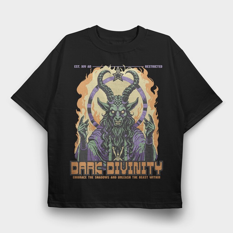 Dark Divinity, Tricou Oversize Barbati (Unisex)