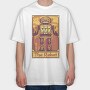 Pixelart Tarot Card the Robot, Tricou Oversize Barbati (Unisex)