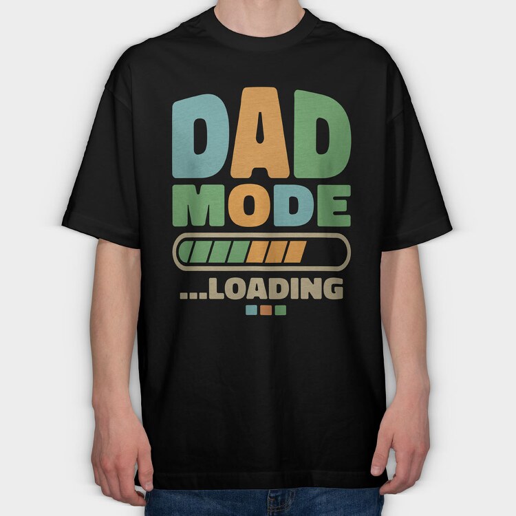 Loading Dad Mode, Tricou Oversize Barbati (Unisex)