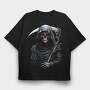 Grim Reaper Graphic, Tricou Oversize Barbati (Unisex)