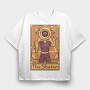 Pixelart Tarot Card the Skater, Tricou Oversize Barbati (Unisex)