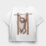 Sloth Workout, Tricou Oversize Barbati (Unisex)
