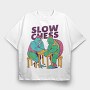 Slow Chess Turtle, Tricou Oversize Barbati (Unisex)