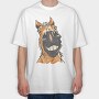 Smiling Horse, Tricou Oversize Barbati (Unisex)